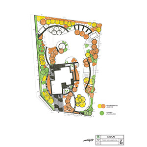Lutynia. Projekt ogrodu drzew i roślin jadalnych w Lutyni. Ledum Ogrody – projektowanie ogrodów przydomowych, projektowanie zielonych tarasów, projektowanie zielonych dachów, projektowanie ogrodów balkonowych, projektowanie małej architektury ogrodowej, doradztwo ogrodowe, warsztaty. Wrocław, Dolnośląskie.