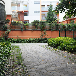 Archipelag Zieleni. Zieleń na osiedlu Archipelag Zieleni we Wrocławiu. Ledum Ogrody – projektowanie ogrodów przydomowych, projektowanie zielonych tarasów, projektowanie zielonych dachów, projektowanie ogrodów balkonowych, projektowanie małej architektury ogrodowej, doradztwo ogrodowe, warsztaty. Wrocław, Dolnośląskie.