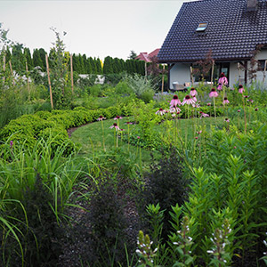 Biestrzyków. Tajemniczy Ogród w Biestrzykowie. Ledum Ogrody – projektowanie ogrodów przydomowych, projektowanie zielonych tarasów, projektowanie zielonych dachów, projektowanie ogrodów balkonowych, projektowanie małej architektury ogrodowej, doradztwo ogrodowe, warsztaty. Wrocław, Dolnośląskie.