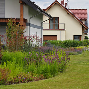 Wilkszyn. Ogród inspirowany lasem i łąką w Wilkszynie. Ledum Ogrody – projektowanie ogrodów przydomowych, projektowanie zielonych tarasów, projektowanie zielonych dachów, projektowanie ogrodów balkonowych, projektowanie małej architektury ogrodowej, doradztwo ogrodowe, warsztaty. Wrocław, Dolnośląskie.